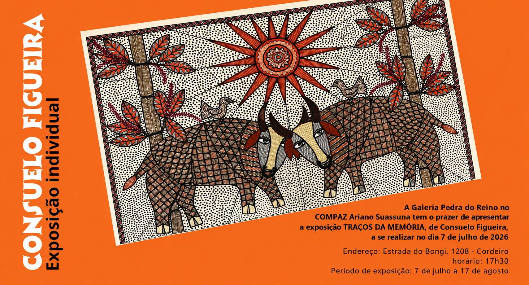 Abertura da exposição Traços da Memória, de Consuelo Figueira