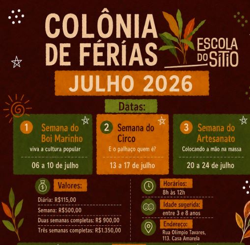 Colônia de Férias - Escola do Sítio