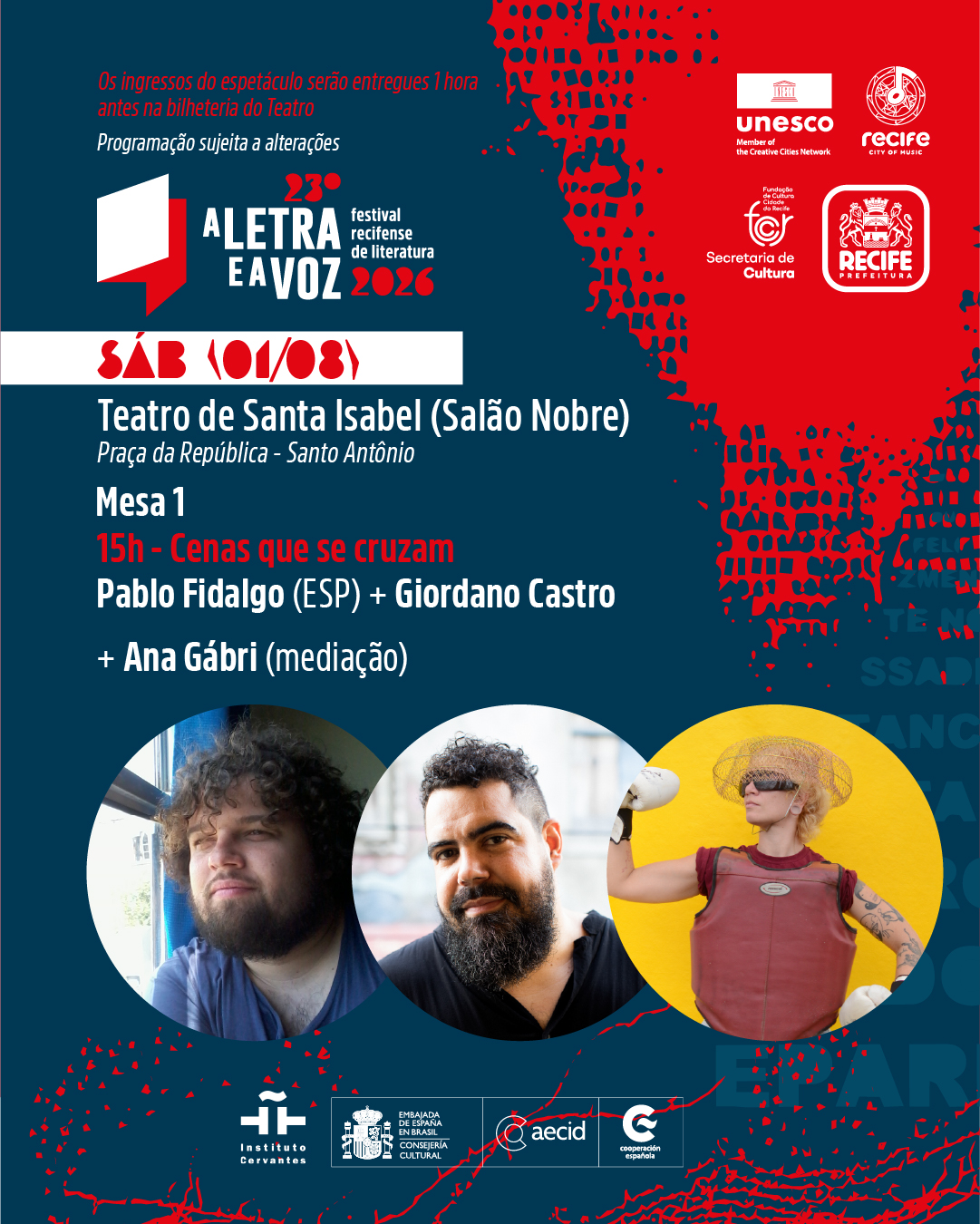 23ª Festival A Letra e A Voz - Pablo Fidalgo e Giordano Castro: Cenas que se Cruzam