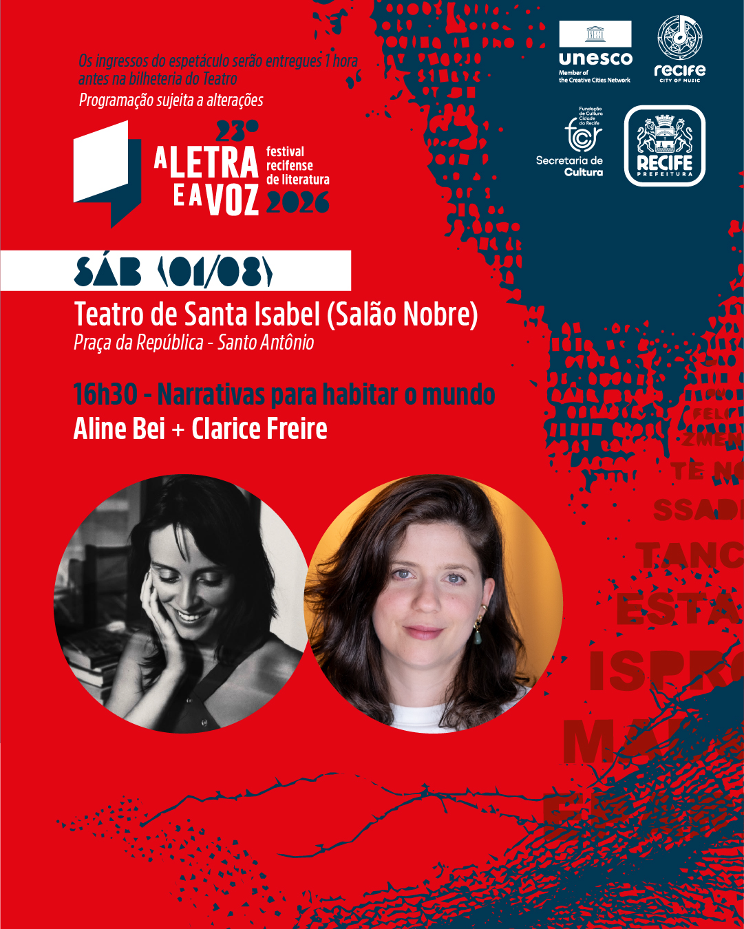 23ª Festival A Letra e A Voz - Aline Bei e Clarice Freire: Narrativas para Habitar o Mundo